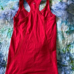 Red lululemon racerback tank top